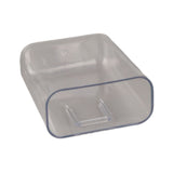 Adhesive Storage Bin Transparent Plastic Wall Mounted Floating Storage Holder Desk Organizer for Bedroom Bathroom S