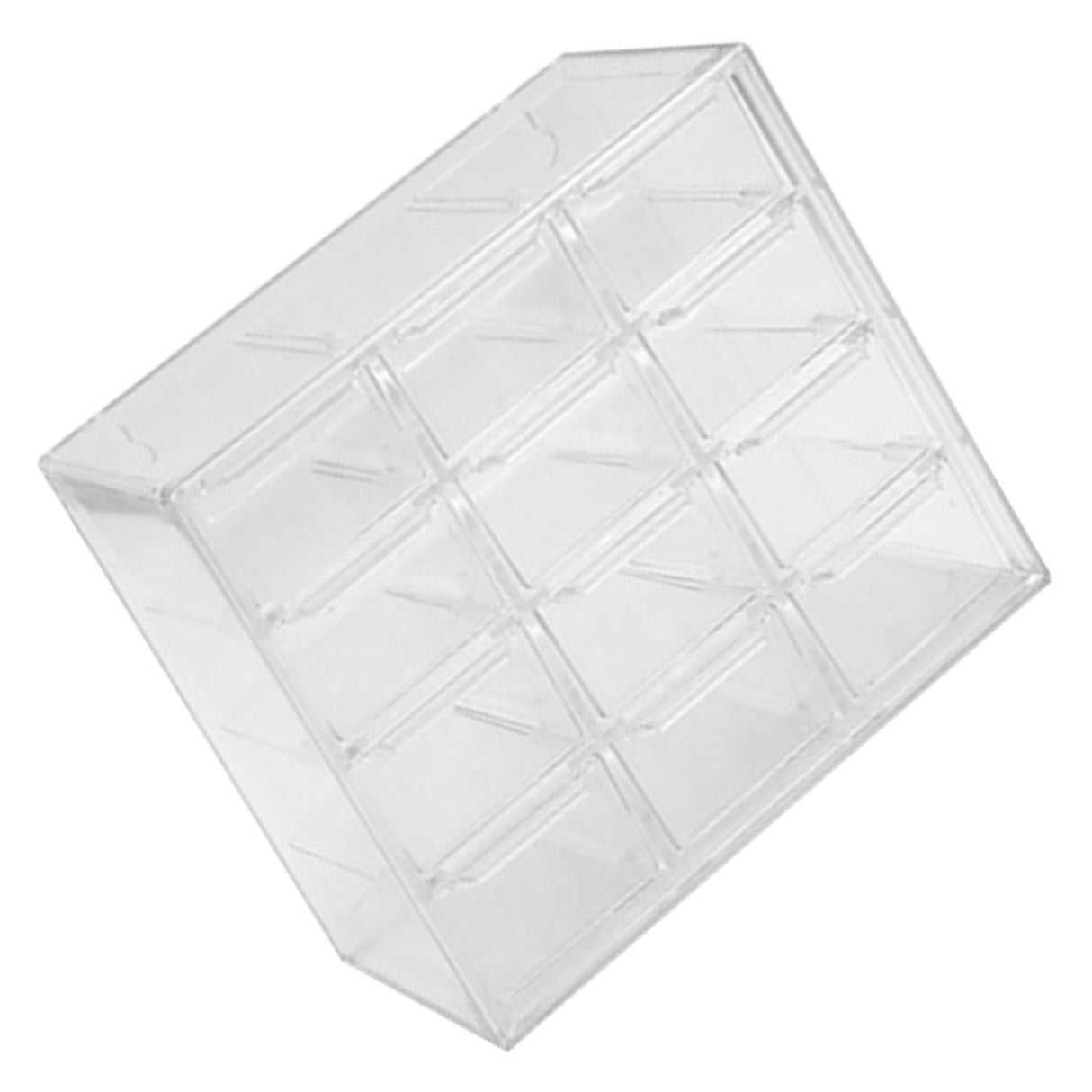Grid Storage Box Dustproof Transparent Plastic Container Organizer for Jewelry Necklace DIY Art Craft 12 Compartments