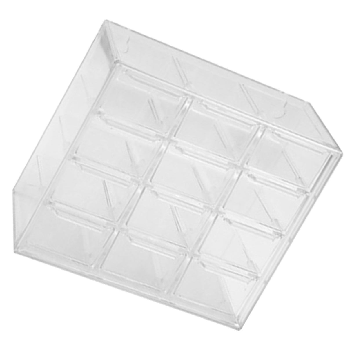 Grid Storage Box Dustproof Transparent Plastic Container Organizer for Jewelry Necklace DIY Art Craft 12 Compartments