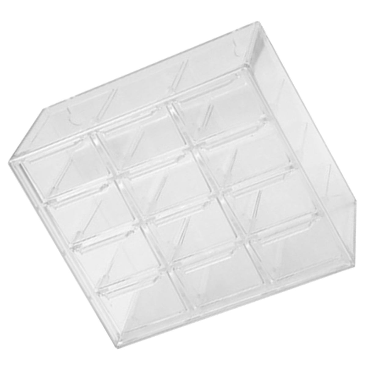 Grid Storage Box Dustproof Transparent Plastic Container Organizer for Jewelry Necklace DIY Art Craft 12 Compartments