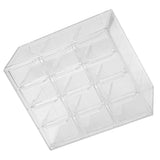 Grid Storage Box Dustproof Transparent Plastic Container Organizer for Jewelry Necklace DIY Art Craft 12 Compartments