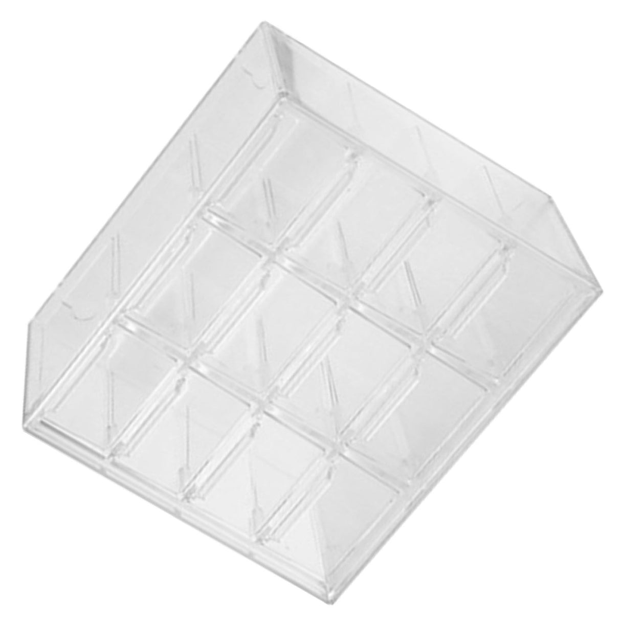 Grid Storage Box Dustproof Transparent Plastic Container Organizer for Jewelry Necklace DIY Art Craft 12 Compartments