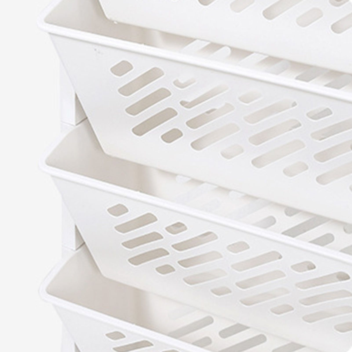 Movable Bookshelf Large Capacity Rotatable Removable Plastic Practical Rolling Organization Shelf 6 Layer