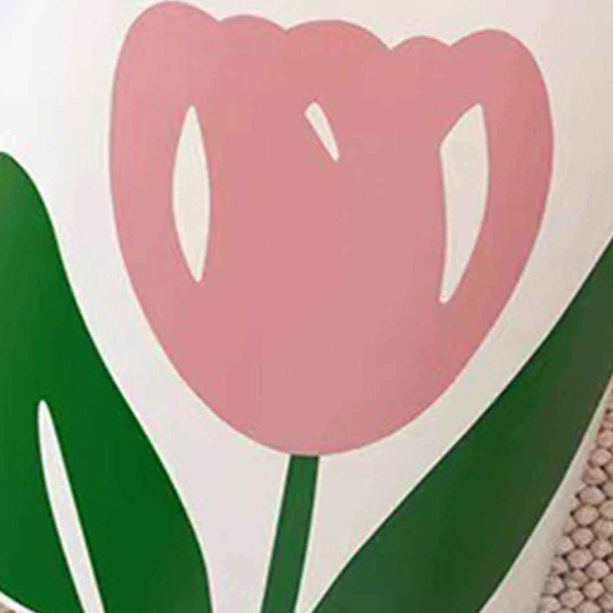 Floral Trash Can Large Mouth Cute Appearance Modern Style Garbage Waste Basket for Kitchen Bathroom Bedroom Round Small Size