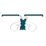 Storage Hook Rack Multipurpose Strong Bearing Capacity Waterproof Punch Free Towel Rack Holder for Home Blue - Top-Down View