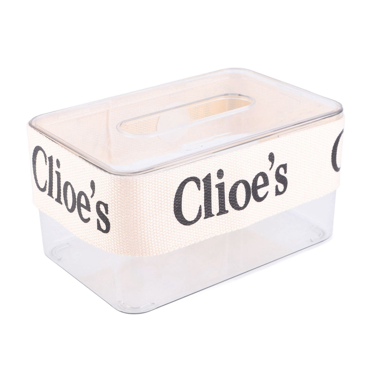 DIY Tissue Box Holder Opening Enlarged Transparent DIY Napkin Box with Webbing for Office Restaurant