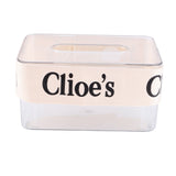 DIY Tissue Box Holder Opening Enlarged Transparent DIY Napkin Box with Webbing for Office Restaurant - Rear View