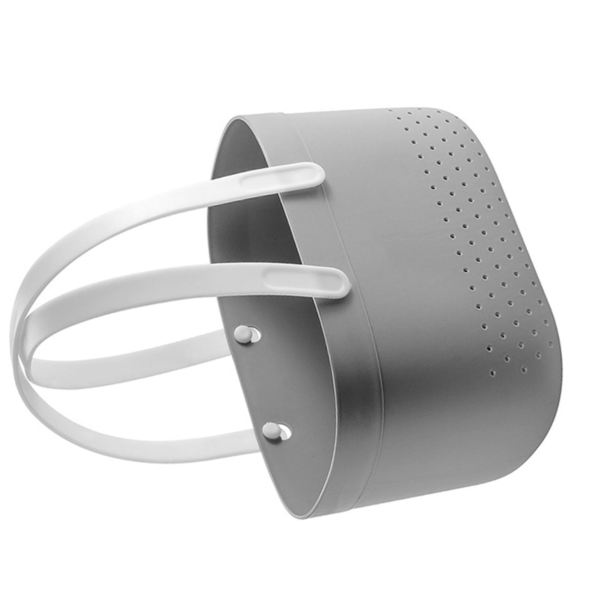 Portable Shower Basket with Ventilation Holes Large Capacity Plastic Portable Storage Basket with Handles for Bathroom Grey