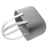 Portable Shower Basket with Ventilation Holes Large Capacity Plastic Portable Storage Basket with Handles for Bathroom Grey - 45-Degree Angle