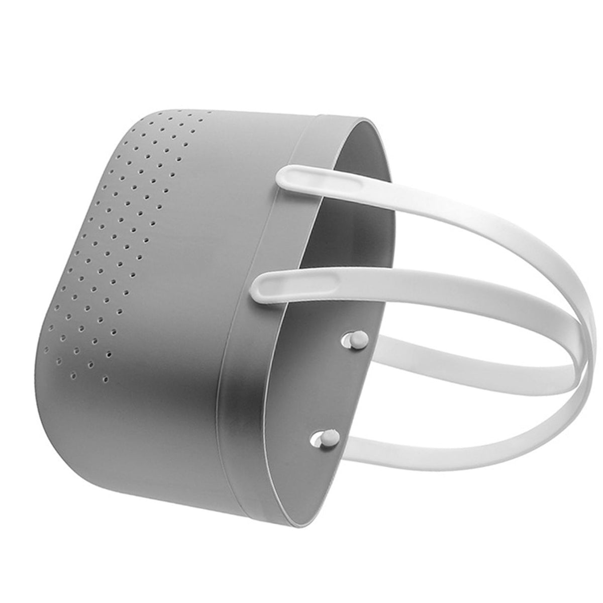 Portable Shower Basket with Ventilation Holes Large Capacity Plastic Portable Storage Basket with Handles for Bathroom Grey