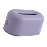 Nordic Ins Plastic Tissue Box Simple Paper Holder Dispenser Home Storage Case for Home Dormitory Bedroom Coffee Table Restaurant Light Purple - Side View