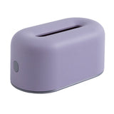 Nordic Ins Plastic Tissue Box Simple Paper Holder Dispenser Home Storage Case for Home Dormitory Bedroom Coffee Table Restaurant Light Purple - Top-Down View