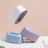 Nordic Ins Plastic Tissue Box Simple Paper Holder Dispenser Home Storage Case for Home Dormitory Bedroom Coffee Table Restaurant Light Purple