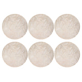 6 Pcs Round Placemat Gold Hollowed Eco Friendly PVC Heat Resistant 38cm Dining Table Mat
