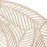 6 Pcs Round Placemat Gold Hollowed Eco Friendly PVC Heat Resistant 38cm Dining Table Mat