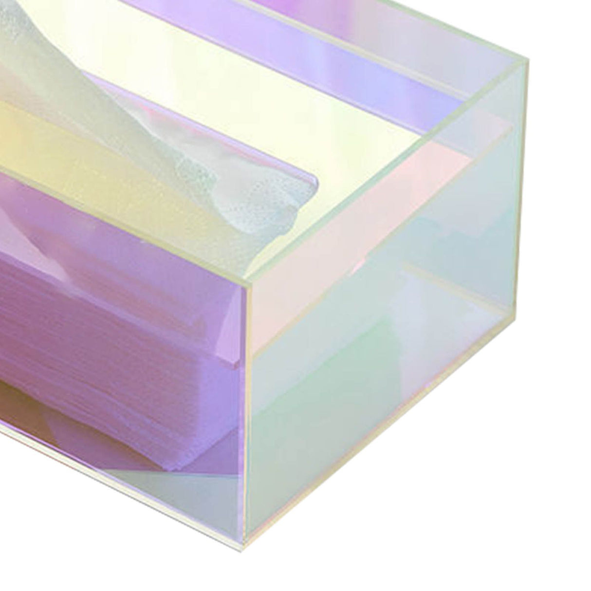 Tissue Box Holder Acrylic Storage Large Capacity Napkin Box for Washroom Living Room