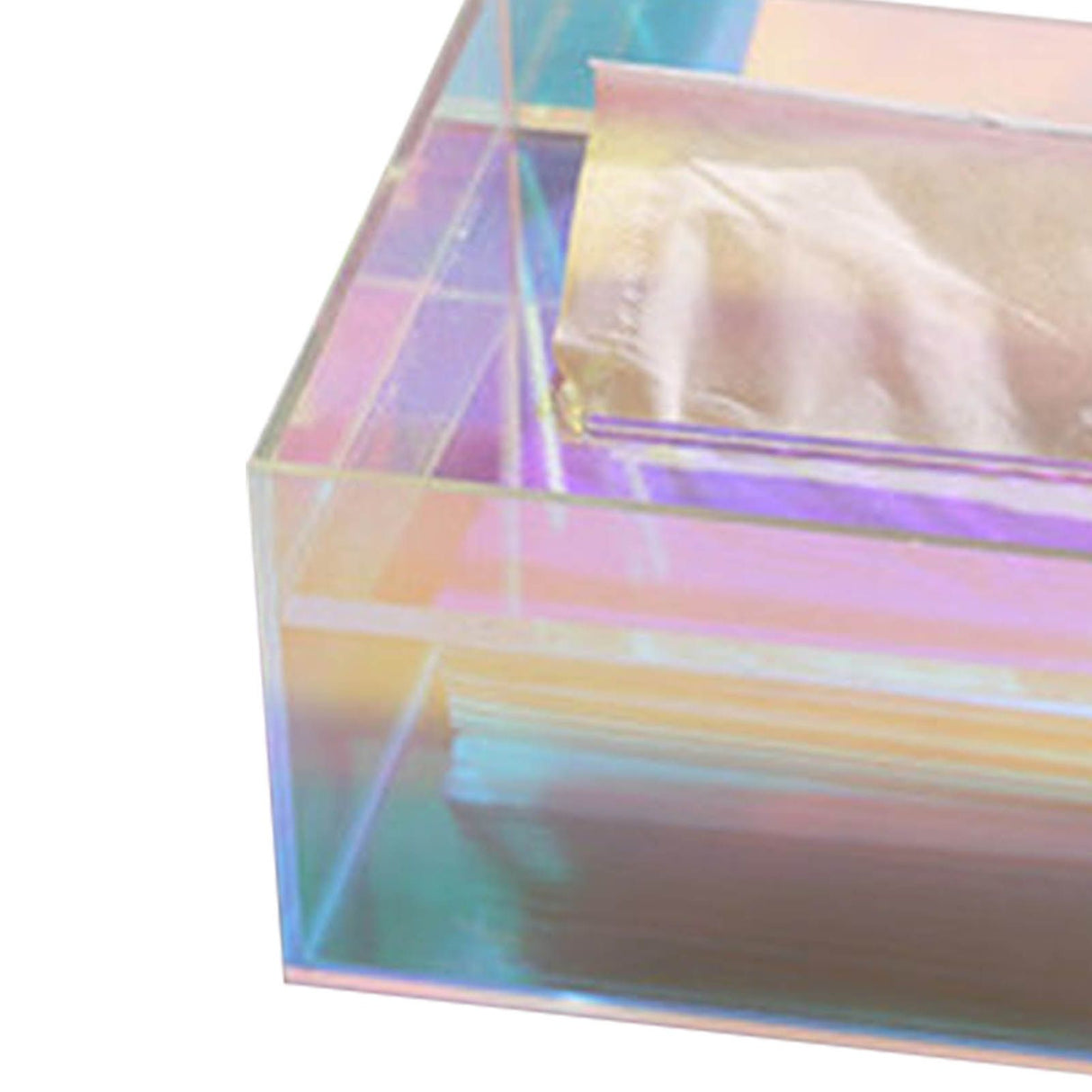 Tissue Box Holder Acrylic Storage Large Capacity Napkin Box for Washroom Living Room
