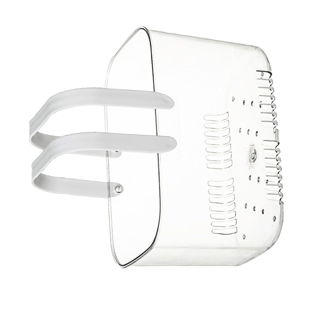 Clear Hand Basket Comfortable Handle Ventilation Holes Easy Access Versatile Fruit Storage Basket for Camping White