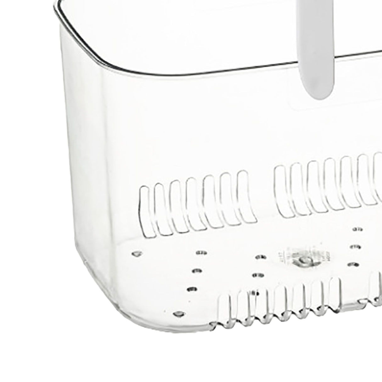 Clear Hand Basket Comfortable Handle Ventilation Holes Easy Access Versatile Fruit Storage Basket for Camping White