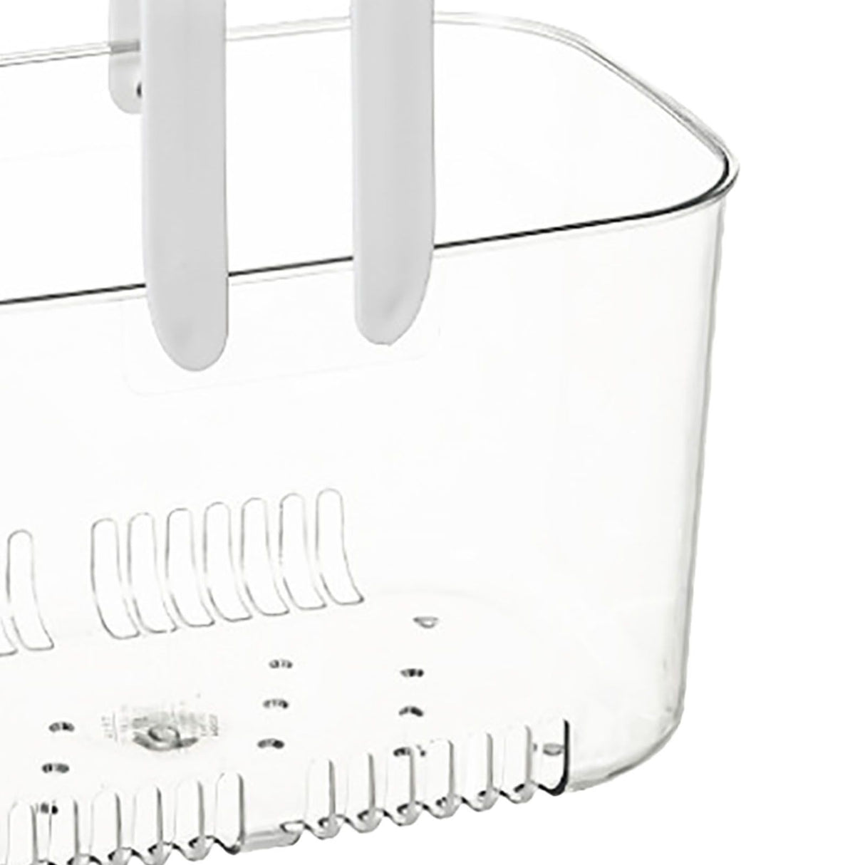 Clear Hand Basket Comfortable Handle Ventilation Holes Easy Access Versatile Fruit Storage Basket for Camping White
