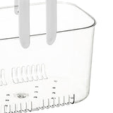 Clear Hand Basket Comfortable Handle Ventilation Holes Easy Access Versatile Fruit Storage Basket for Camping White