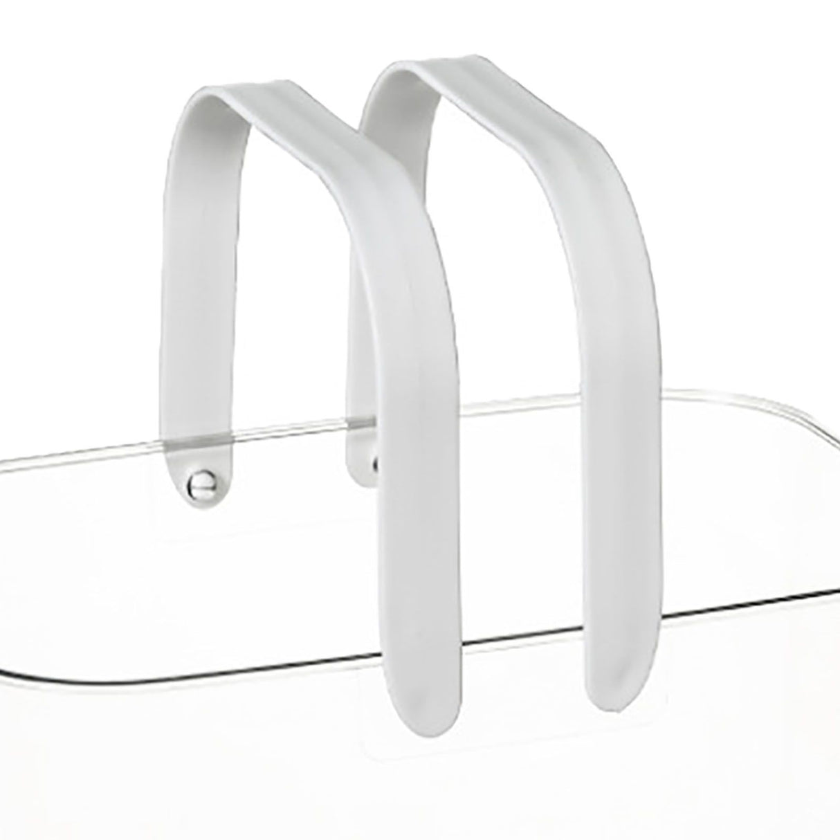 Clear Hand Basket Comfortable Handle Ventilation Holes Easy Access Versatile Fruit Storage Basket for Camping White
