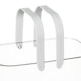 Clear Hand Basket Comfortable Handle Ventilation Holes Easy Access Versatile Fruit Storage Basket for Camping White