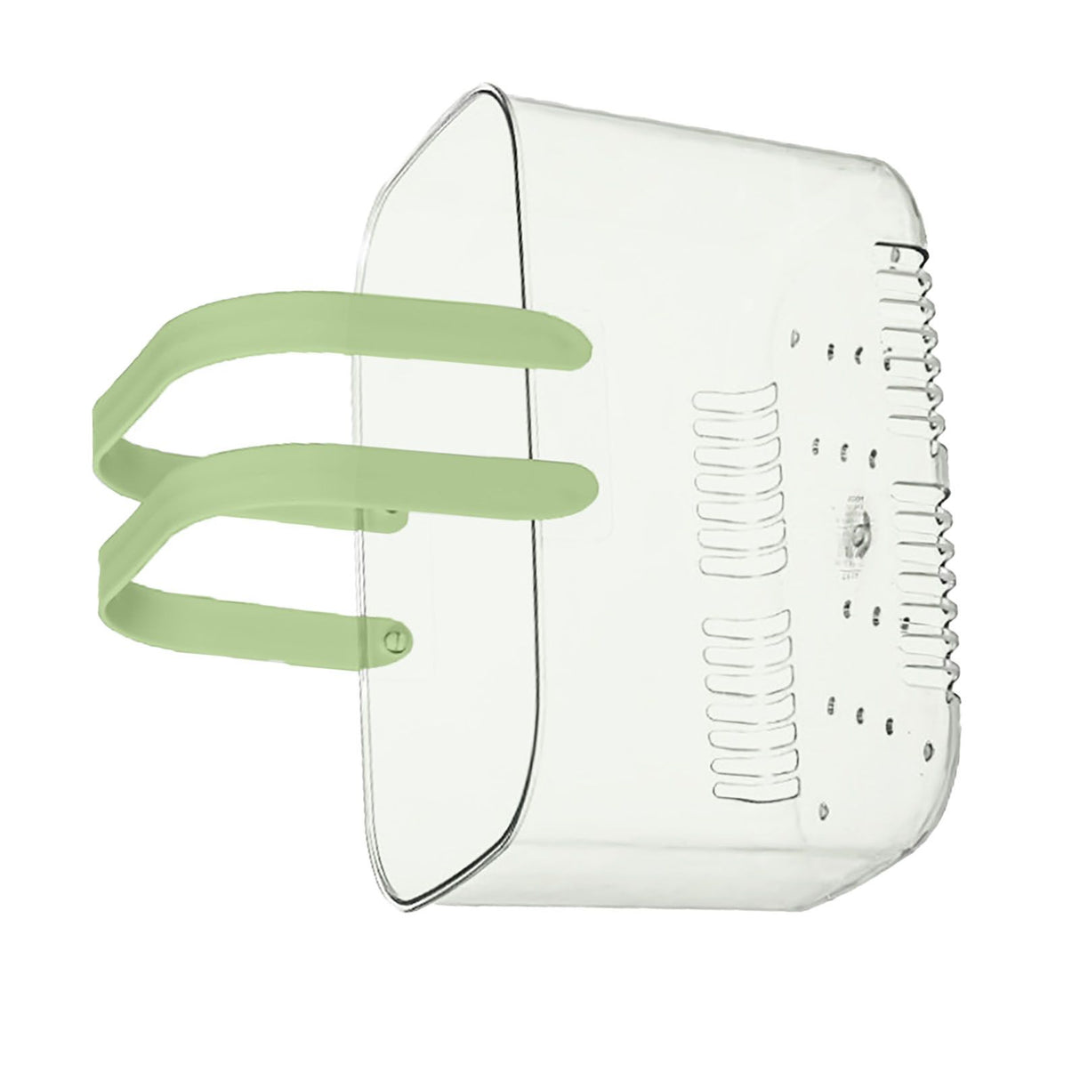 Clear Hand Basket Comfortable Handle Ventilation Holes Easy Access Versatile Fruit Storage Basket for Camping Green