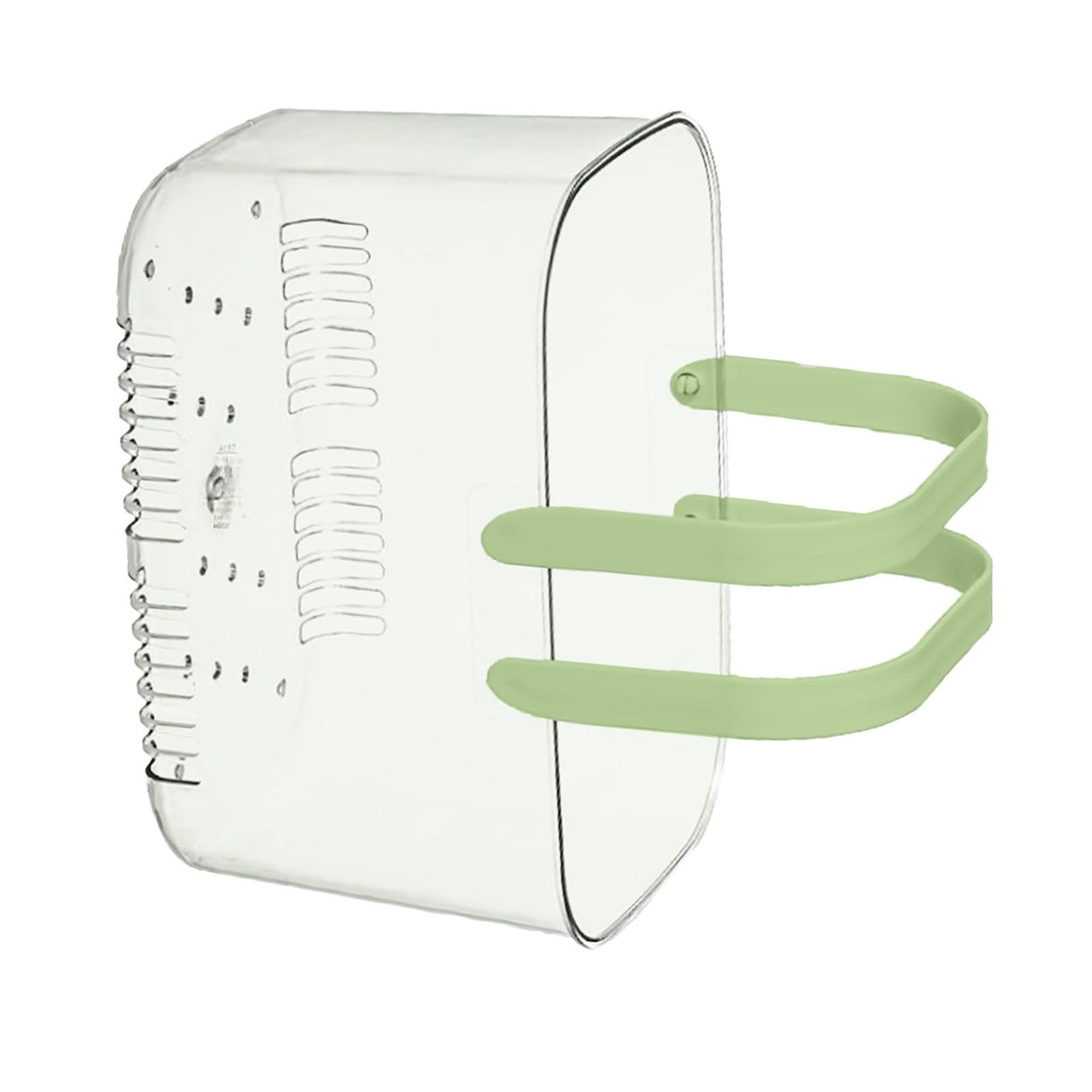 Clear Hand Basket Comfortable Handle Ventilation Holes Easy Access Versatile Fruit Storage Basket for Camping Green