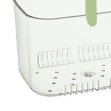 Clear Hand Basket Comfortable Handle Ventilation Holes Easy Access Versatile Fruit Storage Basket for Camping Green