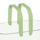 Clear Hand Basket Comfortable Handle Ventilation Holes Easy Access Versatile Fruit Storage Basket for Camping Green