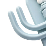 Self Adhesive Hanger Punch Free Rotating 3 Hooks Cute Animal Wall Door Holder for Keys Dog - Close-Up Angle