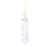 Flower Pattern Folding Umbrella UV Protection Foldable Rain Shine Dual Use Sun Umbrella for Travelling Sky Blue