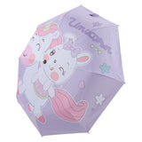 Children Umbrella 3 Fold Reflective Edge Cartoon Portable Kids Sun Rain Umbrella for Boys Girls - Extra Image