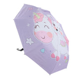 Children Umbrella 3 Fold Reflective Edge Cartoon Portable Kids Sun Rain Umbrella for Boys Girls - Extra Image