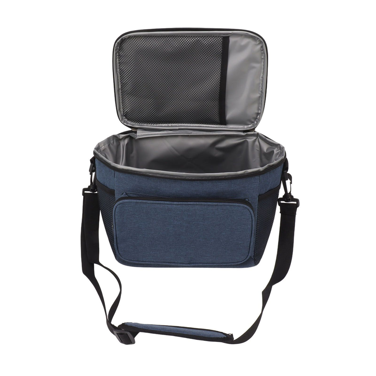 Lunch Bag 10L Collapsible Adjustable Strap Leakproof Portable Handle Insulated Lunch Bag for Camping Travel Beach Navy Blue