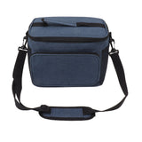 Lunch Bag 10L Collapsible Adjustable Strap Leakproof Portable Handle Insulated Lunch Bag for Camping Travel Beach Navy Blue