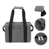 Camping Cooler Bag Leakproof Foldable Fresh Picnic Thermal Insulation Bag for Travel Work School Grey Large Size 20L