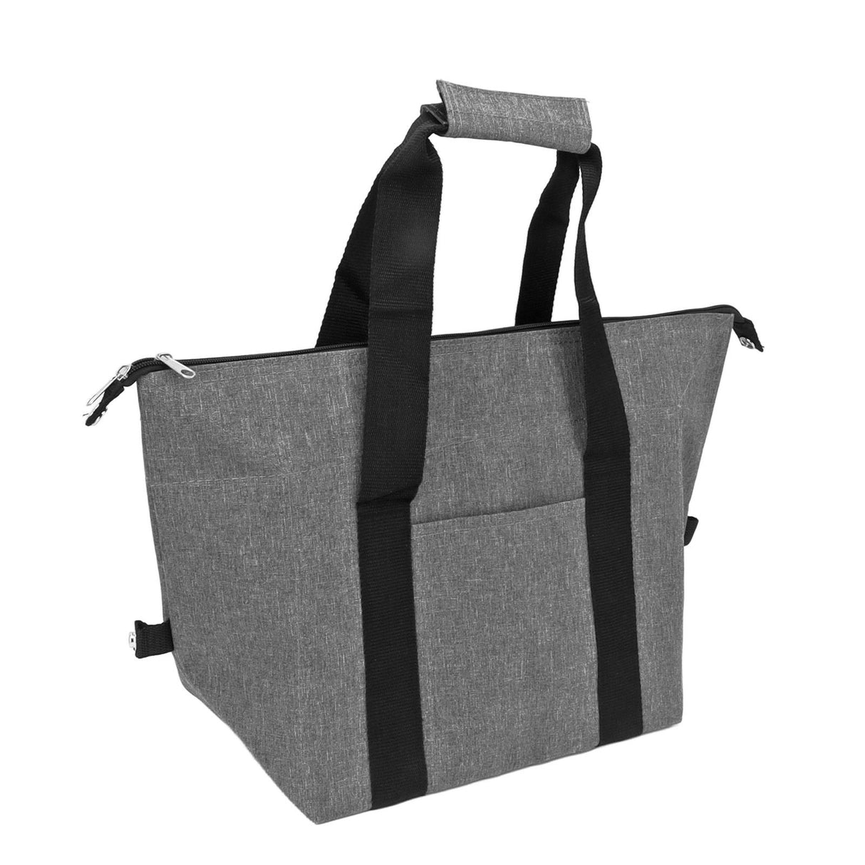 Camping Cooler Bag Leakproof Foldable Fresh Picnic Thermal Insulation Bag for Travel Work School Grey Small Size 10L