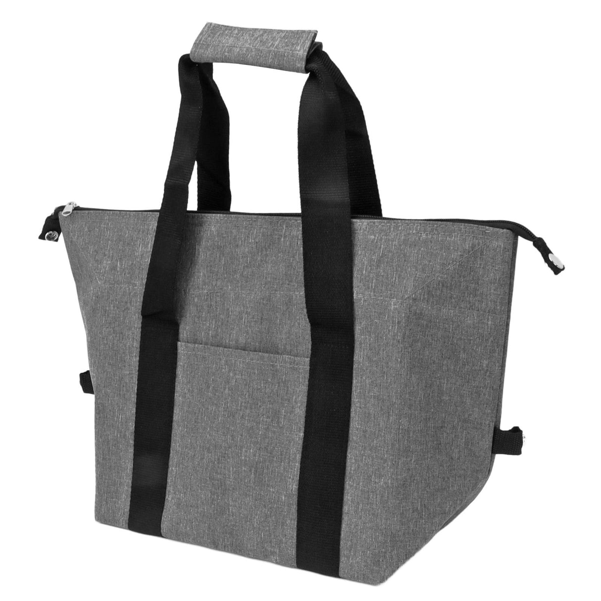 Camping Cooler Bag Leakproof Foldable Fresh Picnic Thermal Insulation Bag for Travel Work School Grey Small Size 10L
