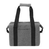 Camping Cooler Bag Leakproof Foldable Fresh Picnic Thermal Insulation Bag for Travel Work School Grey Small Size 10L - Rear View