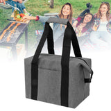 Camping Cooler Bag Leakproof Foldable Fresh Picnic Thermal Insulation Bag for Travel Work School Grey Small Size 10L - Extra Image
