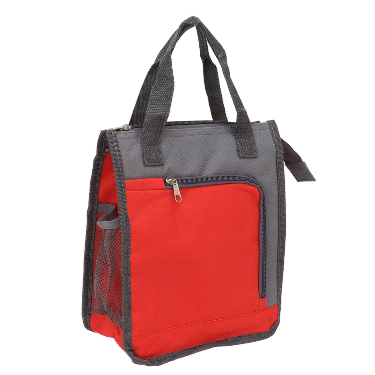 Insulated Refrigerated Bag Widened Handle Insulated Reusable Grocery Bag for Work Travel Hiking Food Delivery Red
