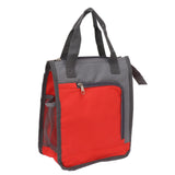 Insulated Refrigerated Bag Widened Handle Insulated Reusable Grocery Bag for Work Travel Hiking Food Delivery Red