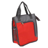 Insulated Refrigerated Bag Widened Handle Insulated Reusable Grocery Bag for Work Travel Hiking Food Delivery Red - Close-Up Angle