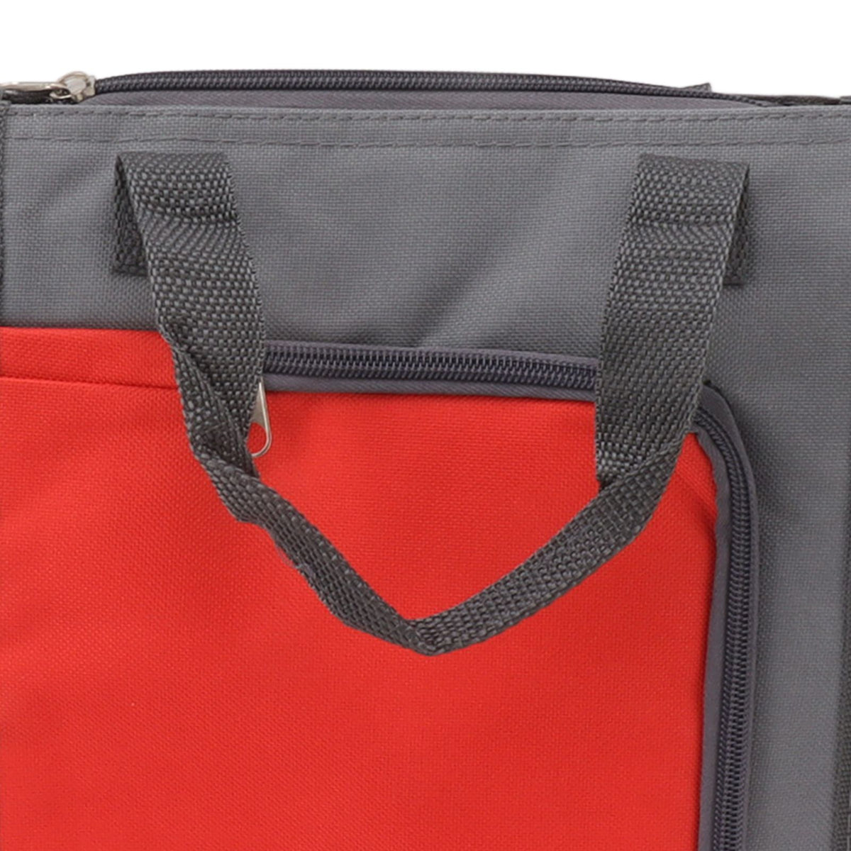 Insulated Refrigerated Bag Widened Handle Insulated Reusable Grocery Bag for Work Travel Hiking Food Delivery Red