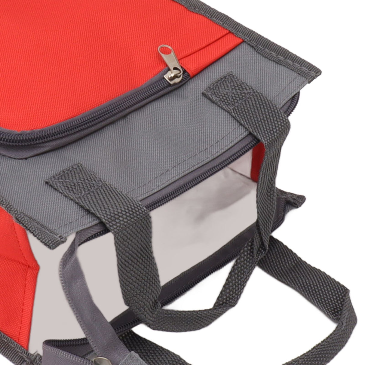 Insulated Refrigerated Bag Widened Handle Insulated Reusable Grocery Bag for Work Travel Hiking Food Delivery Red