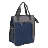 Insulated Refrigerated Bag Widened Handle Insulated Reusable Grocery Bag for Work Travel Hiking Food Delivery Dark Blue - Front View