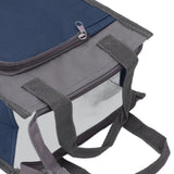 Insulated Refrigerated Bag Widened Handle Insulated Reusable Grocery Bag for Work Travel Hiking Food Delivery Dark Blue