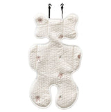 Soft Baby Stroller Seat Cushion Breathable Pure Cotton Infant Car Seat Head Neck Body Support Thin Style Rabbit